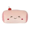 Xenos Knuffels-Knuffelkussen kers - roze - ø12x21 cm