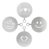 Xenos Koffie Accessoires|Kerstcadeaus-Koffie sjabloon - set van 4 - 8x10.5 cm