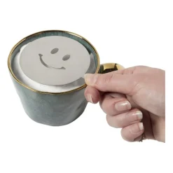 Xenos Koffie Accessoires|Kerstcadeaus-Koffie sjabloon - set van 4 - 8x10.5 cm