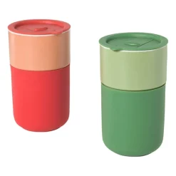 Xenos Drinkflessen-Koffiebeker to go - groen - 360 ml
