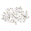 Xenos Knutselspullen-Kralen met letters - beige/goud - set van 100