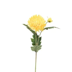 Xenos Kunstbloemen-Kunstbloem chrysant - geel - 60 cm