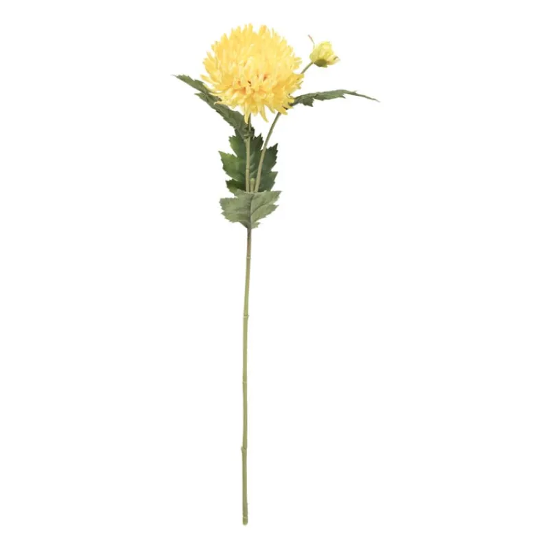 Xenos Kunstbloemen-Kunstbloem chrysant - geel - 60 cm