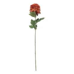Xenos Kunstbloemen-Kunstbloem chrysant groot - oranje - 73 cm