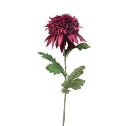 Xenos Kunstbloemen-Kunstbloem chrysant groot - paars - 73 cm