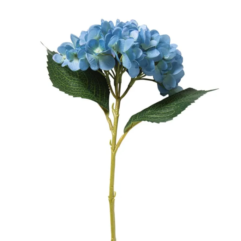 Xenos Kunstbloemen-Kunstbloem hortensia - blauw - 46 cm