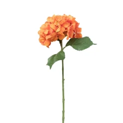 Xenos Kunstbloemen-Kunstbloem hortensia - oranje - 63 cm