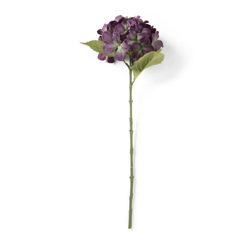 Xenos Kunstbloemen-Kunstbloem hortensia - paars - 63 cm