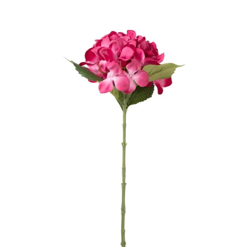 Xenos Kunstbloemen-Kunstbloem hortensia - roze - 63 cm