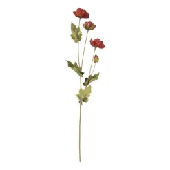 Xenos Kunstbloemen-Kunstbloem klaproos - rood - 58 cm