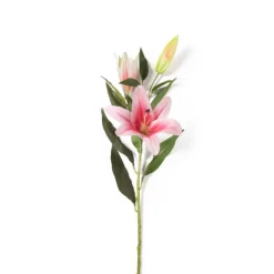 Xenos Kunstbloemen-Kunstbloem lelie - roze - 91 cm