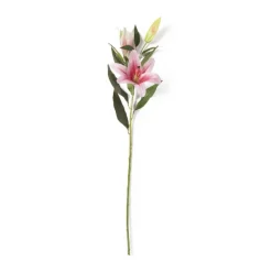 Xenos Kunstbloemen-Kunstbloem lelie - roze - 91 cm