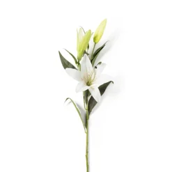 Xenos Kunstbloemen-Kunstbloem lelie - wit - 91 cm