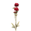 Xenos Kunstbloemen-Kunstbloem met 3 chrysanten - rood - 68 cm