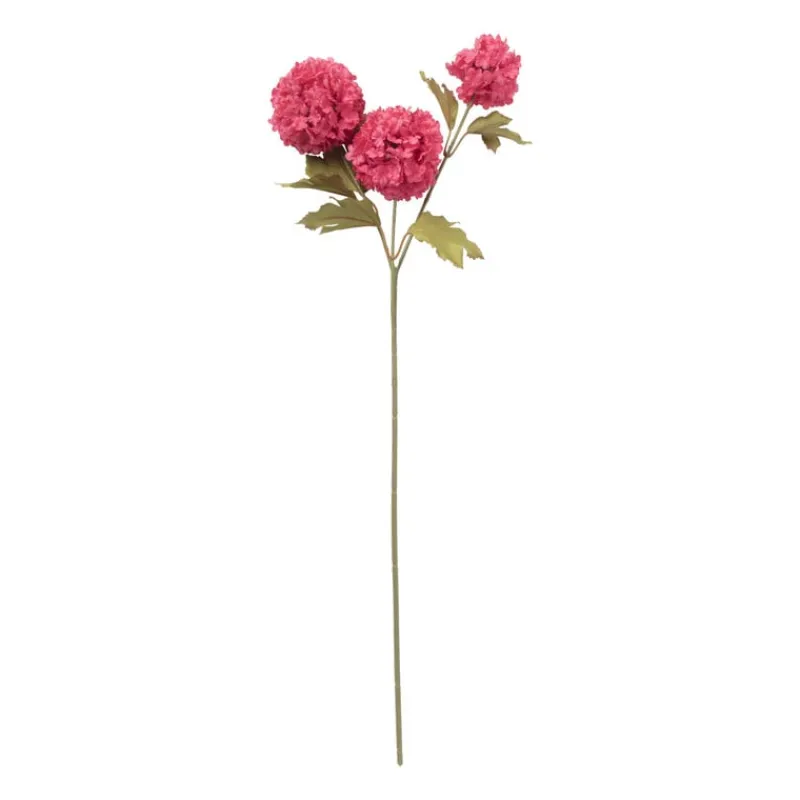 Xenos Kunstbloemen-Kunstbloem met 3 hortensia's - fuchsia - 69 cm