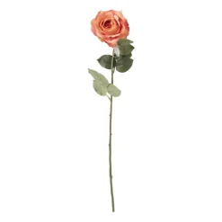 Xenos Kunstbloemen-Kunstbloem roos - oranje - 64 cm