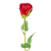Xenos Kunstbloemen-Kunstbloem roos - rood - 56 cm