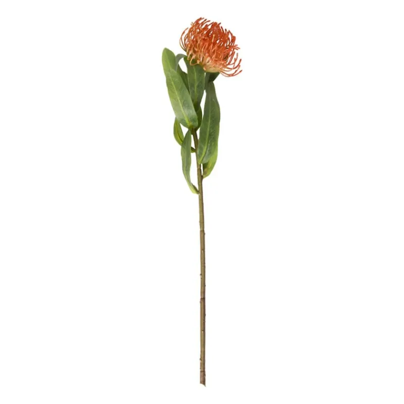 Xenos Kunstbloemen-Kunstbloem speldenkussen - oranje - 48 cm