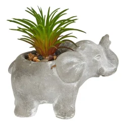 Xenos Kunstplanten-Kunstplantje in olifantje - diverse varianten - 5.5x9x7 cm