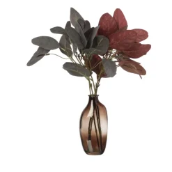 Xenos Kunstbloemen-Kunsttak met bladeren - paars - 37 cm