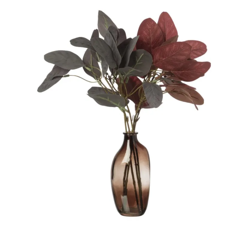 Xenos Kunstbloemen-Kunsttak met bladeren - rood - 37 cm