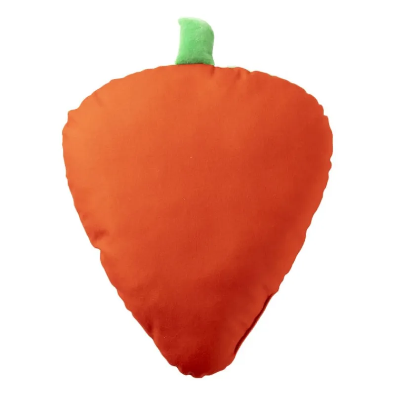 Xenos Kussens-Kussen aardbei - rood/groen - 37x28 cm