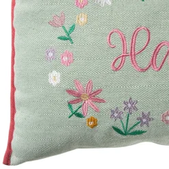 Xenos Kussens-Kussen bloem happy easter - multikleur - 35x50 cm