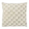 Xenos Kussens-Kussen geblokt teddy - beige - 45x45 cm