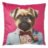 Xenos Kussens-Kussen hond - multikleur - 45x45 cm