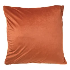 Xenos Kussens-Kussen jacquard bloemen - oranje - 45x45 cm
