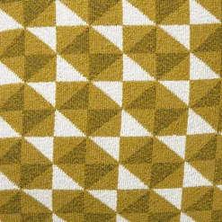 Xenos Kussens-Kussen jacquard driehoek - geel - 45x45 cm