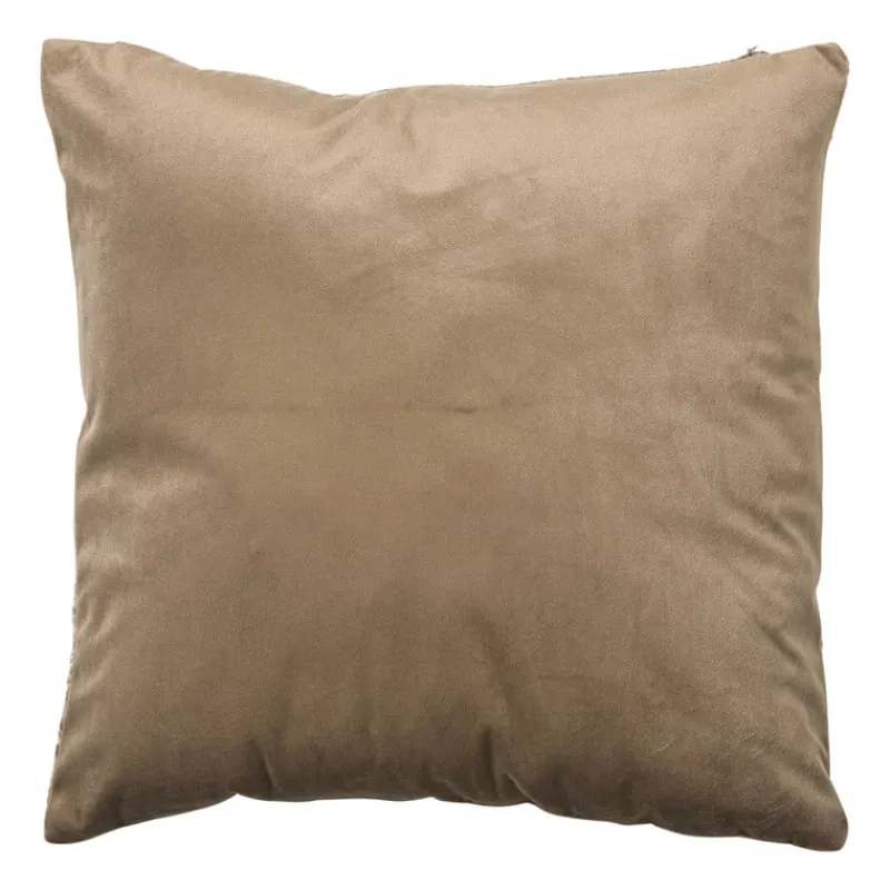 Xenos Kussens-Kussen jacquard geschubt - bruin - 45x45 cm