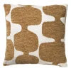 Xenos Kussens-Kussen jacquard organisch - bruin/wit - 45x45 cm