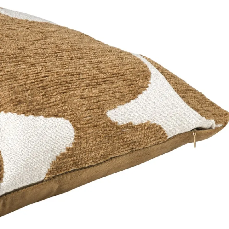 Xenos Kussens-Kussen jacquard organisch - bruin/wit - 45x45 cm