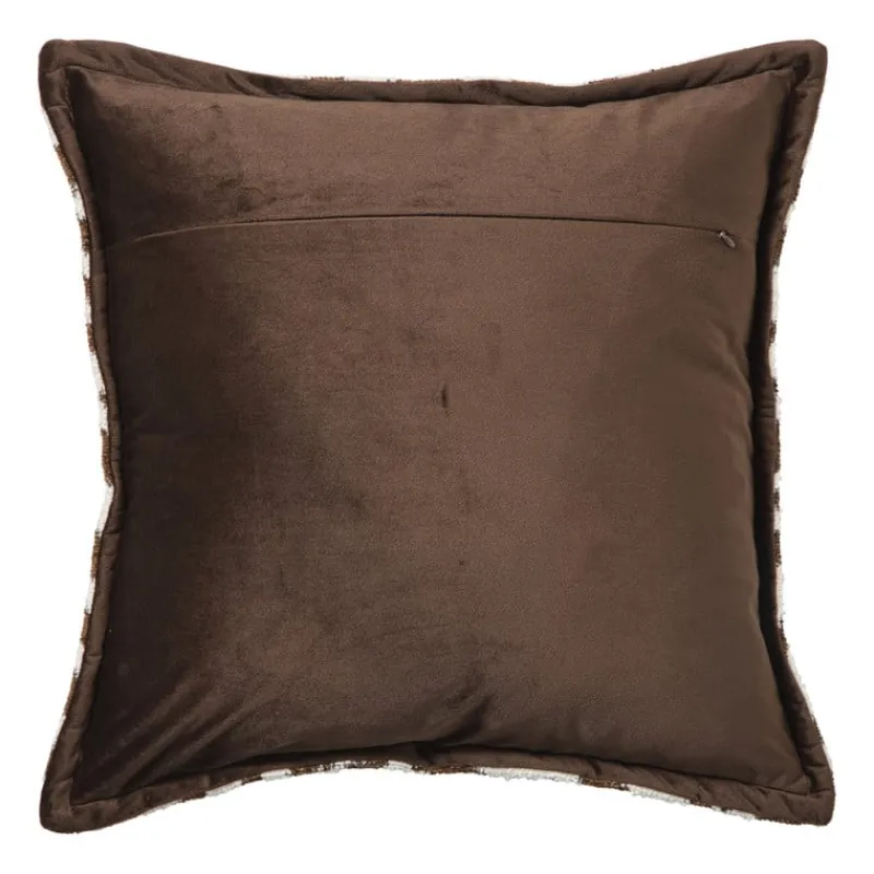 Xenos Kussens-Kussen jacquard zebra - bruin/wit - 45x45 cm
