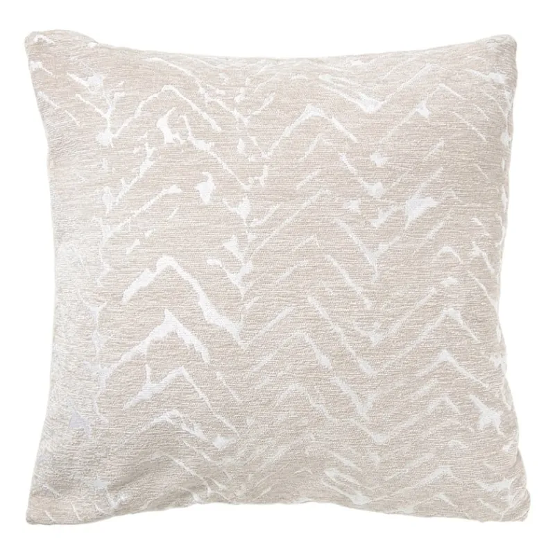 Xenos Kussens-Kussen jacquard zigzag - beige - 45x45 cm