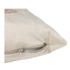 Xenos Kussens-Kussen kertsboom pailet - taupe - 45x45 cm