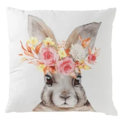 Xenos Kussens-Kussen konijn - polyester - 45x45 cm