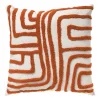 Xenos Kussens-Kussen lijnen - rood - 45x45 cm