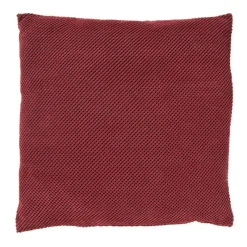 Xenos Kussens-Kussen met blokjes - bordeauxrood - 60x60 cm
