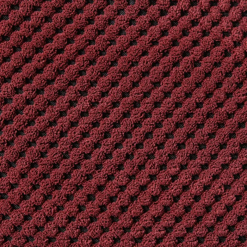 Xenos Kussens-Kussen met blokjes - bordeauxrood - 60x60 cm