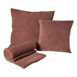 Xenos Kussens-Kussen met blokjes - roze - 45x45 cm