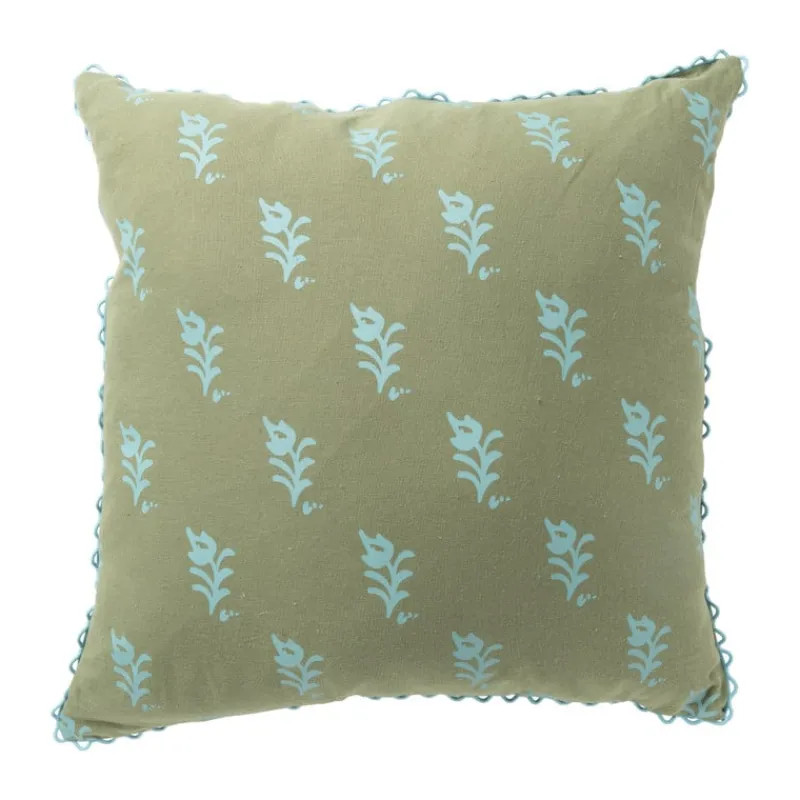 Xenos Kussens-Kussen met print - groen - 45x45 cm