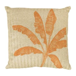 Xenos Kussens-Kussen palmboom - beige/oranje - 43x43 cm