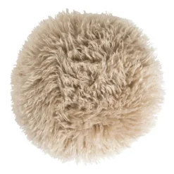 Xenos Kussens-Kussen rond bontlook - beige - ø40 cm