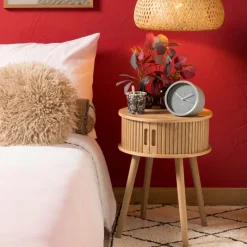 Xenos Kussens-Kussen rond bontlook - beige - ø40 cm