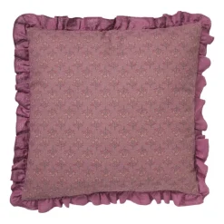 Xenos Kussens-Kussen ruches - roze - 45x45 cm