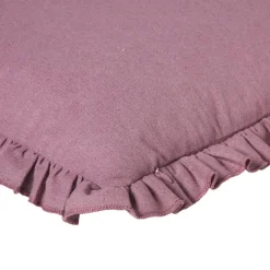Xenos Kussens-Kussen ruffles - roze - 45x45 cm