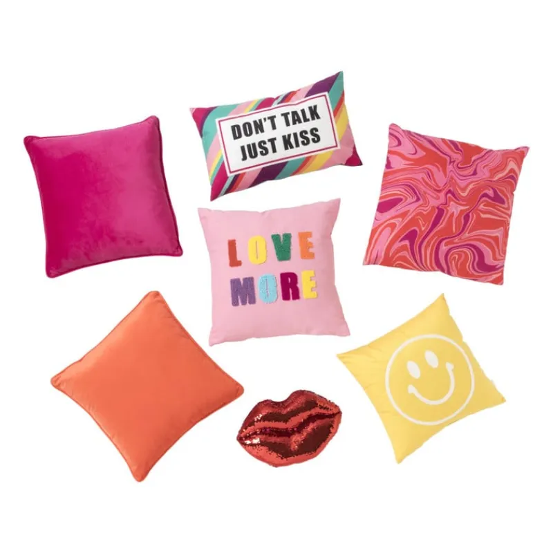 Xenos Kussens-Kussen velvet - fuchsia - 45x45 cm