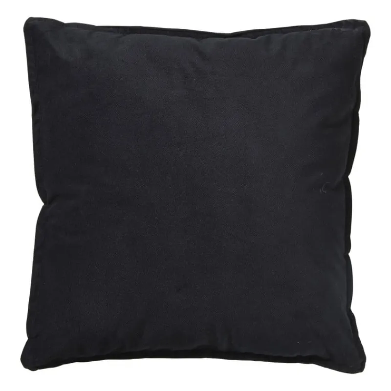 Xenos Kussens-Kussen velvet - zwart - 45x45 cm